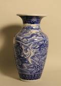 Japanese Blue and White Table Vase