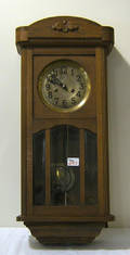 Victorian oak wall clock