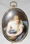 120534 HAND PAINTED PORCELAIN PORTRAIT OF A WOMAN
