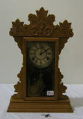 Victorian oak mantle clock