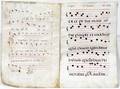 112447 GREGORIAN CHANT ON PAPER UNFRAMED 2 PAGES