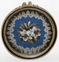 111582 ENGLISH BEADWORK C1870 DIA75 FRAMED