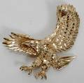 110520 14K YELLOW GOLD EAGLE LAVALIER PENDANT