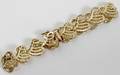 110512 PIERCED 14K YELLOW GOLD LINK BRACELET
