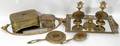 041616 GILT METAL  FAUX JEWEL DRESSER SET C1930