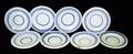 040559 QUIMPER HENRIOT POTTERY SAUCERS SET OF EIGHT
