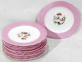 040550 HANDPAINTED PORCELAIN LUNCHEON PLATES
