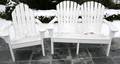 032553 WHITE ADIRONDACK CHAIRS  A TWOSEAT CHAIR
