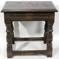 032550 ENGLISH OAK STOOL H18 W11 L17