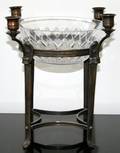 031659 EMPIRE STYLE METAL  CRYSTAL CENTERPIECE