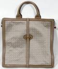 031647 MARK CROSS LEATHERTRIMMED TOTE
