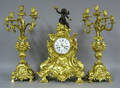 Marti et Cie gilt bronze clock garniture