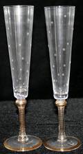 022525 CHAMPAGNE FLUTES WGILT ACCENTS SET OF SIX