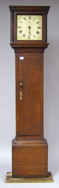Georgian oak tall case clock