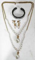 021567 MIRIAM HASKELL NECKLACE CUFF  EARRINGS