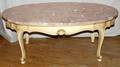 020521 FRENCH STYLE ROUGE MARBLE TOP COFFEE TABLE