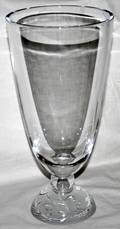 012496 CUT CRYSTAL VASE W PAPERWEIGHT STYLE BASE