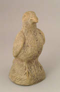 American stoneware molded and hand carved figure of a pigeon ca 1890