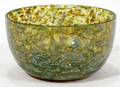 120554 VENETIAN CRYSTAL CRYSTAL GREEN ORANGE BOWL