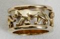 112463 CARTIER STYLE 14K YELLOW GOLD PANTHER RING