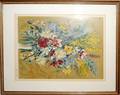 110539 SIGNED PRINT OF FLORAL BOUQUET H21 xW16