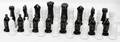 031673 BW GLAZED MOLDED PORCELAIN CHESS PIECES