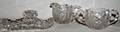 032570 CUT GLASS CREAMER SUGAR BOWL  RELISH DISH