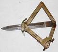 030558 FOLDING BRASS COMMANDO THROWING KNIFE C1940