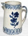 022539 CROCKERY WATER PITCHER SPONGEWARE C1880