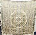 010539 EGYPTIAN STYLE SILK COTTON FRINGED SHAWL