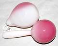120581 PEACH BLOW GLASS PIECES 1 PEAR 1 SOCK DARNER
