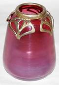 120579 ART NOUVEAU STYLE PINK VASE H43 DIA33