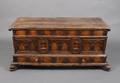 Italian Baroque Walnut Carved Cassone Trunk