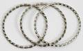 110579 SILVER ROPE TWIST BANGLE BRACELETS THREE