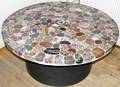 041016 ITALIAN PIETRA DURA MARBLE  STONE TABLE TOP