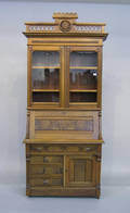 Victorian secretary desk and bookcase
