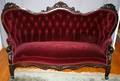 040054 VICTORIAN CARVED ROSEWOOD SOFA 19TH C