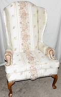 040049 QUEEN ANNE STYLE WING BACK CHAIR H50 W32