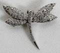 040062 PLATINUM  DIAMOND DRAGONFLYFORM PENDANT