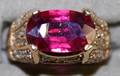 030015 55CT RUBY DIAMOND  14K YELLOW GOLD RING