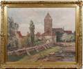 030040 FRANZ XAVIER FRANKL OIL VILLAGE SCENE