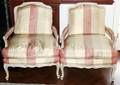 022036 SHERRILL FRENCH STYLE PAINTED BERGERE CHAIRS