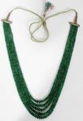 022044 NATURAL BERYL GREEN EMERALD LADYS NECKLACE