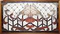 021061 LEADED GLASS WINDOW C1910 405x685