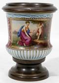 021054 VIENNESE PORCELAIN URN VENUS  CUPID