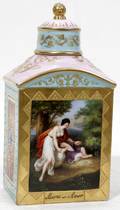 021051 ROYAL VIENNA PORCELAIN COVERED TEA CADDY