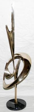 012017 BOB BENNETT POLISHED BRONZE SCULPTURE H283