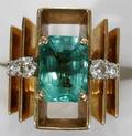 012043 52CT COLOMBIAN EMERALD 18K GOLD RING