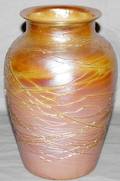 011006 DURAND IRIDESCENT ART GLASS VASE AS IS