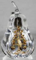 011030 STEUBEN GLASS PARTRIDGE IN A PEAR TREE